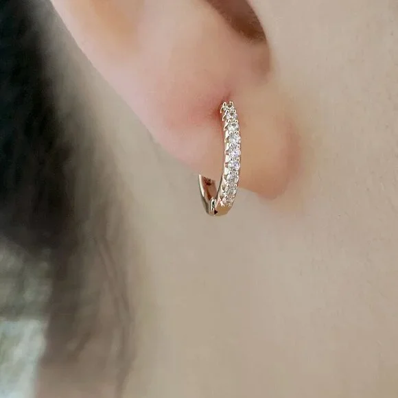 Purple Sexy Women's Heart Charm Cubic Zirconia Earrings - Picture 4 of 5